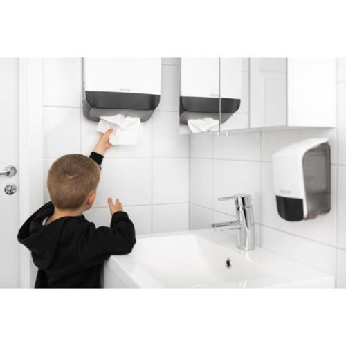 Katrin Folded Hand Towel M Dispenser White 77410 Paper Towel Dispensers KZ07741