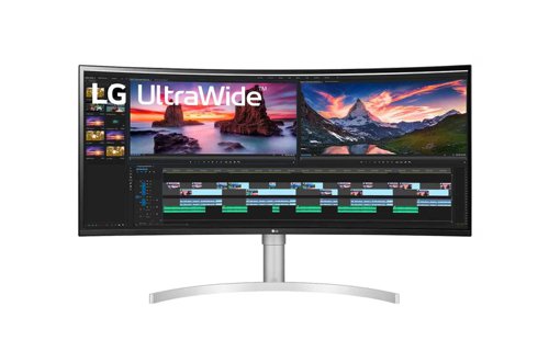 LG 38WN95CP-W 38 Inch 3840 x 1600 Pixels UltraWide Quad HD Nano IPS HDMI DisplayPort Thunderbolt 3 Monitor  8LG38WN95CPW