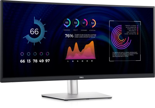 DELL P Series P3424WE 34.1 Inch 3440 x 1440 Pixels 4K Ultra HD IPS Panel HDMI DisplayPort USB-C Hub Monitor
