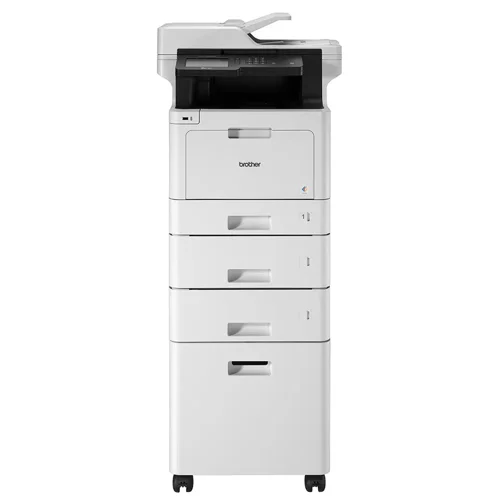 Looking for a way to free up desk space and conveniently store your printer supplies? The Brother ZUNTBC4FARLASER cabinet is the perfect solution. This robust cabinet is designed specifically for the L8000 and L9000 laser series, colour laser and multifunction printers. With ample storage space, you'll be able to keep replacement toner cartridges, drum units, and spare paper within easy reach. The cabinet also features lockable wheels, so you can easily move your printer to a more convenient location in the office and securely lock it in place. This cabinet is the ideal way to keep your workspace organized and your printer supplies within easy reach.