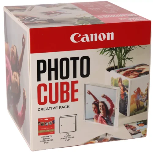Canon 5X5 Photo Paper PP-201 40 Sheets + Acrylic Photo Frame 2311B075