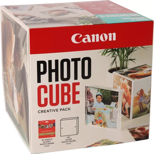 Canon 5X5 Photo Paper PP-201 40 Sheets + Acrylic Photo Frame 2311B076