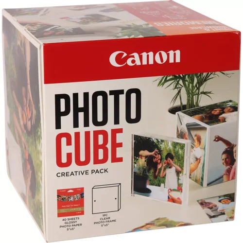 Canon 5X5 Photo Paper PP-201 40 Sheets + Acrylic Photo Frame 2311B077