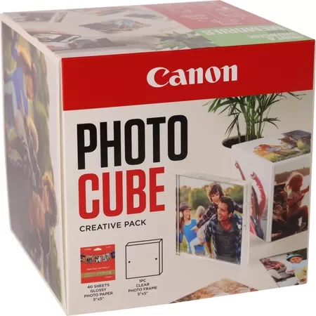 Canon 5X5 Photo Paper PP-201 40 Sheets + Acrylic Photo Frame 2311B078