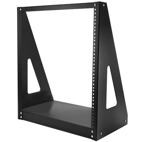 8ST10103310 | This 2-post rack stands on your floor or desktop to provide 12U of storage space for EIA-310-D compliant 19'' rack-mount devices, such as telecommunication and A/V equipment. The rack creates a robust storage solution, with support for a total load capacity of 160 kg (350 lb.).Save space and cost, without losing weight capacityThis compact 2-post mounting solution offers a small footprint, and it’s engineered to provide exceptional stability, with a total weight capacity of up to 160 kg (350 lb.). The rack fits in virtually any environment, and can be positioned on any surface, such as your floor, desk or table. Save money, with a cost-effective, compact shipping packageThe 2-post server rack comes in a flat-packed box to reduce shipping volume, which also significantly reduces your costs in shipping. The rack is packaged efficiently, so you can easily store it for deployment at a later date.Hassle-free hardware installation, with tool-less clip nutsTo help make your equipment install easier, this rack includes tool-less clip nuts that seamlessly work with the punched round holes featured on this rack. The tool-less clip nuts provide an easy-to-install nut, unlike square cage nuts which can be a hassle.The 2POSTRACK12 is backed by a lifetime StarTech.com warranty with free technical support.