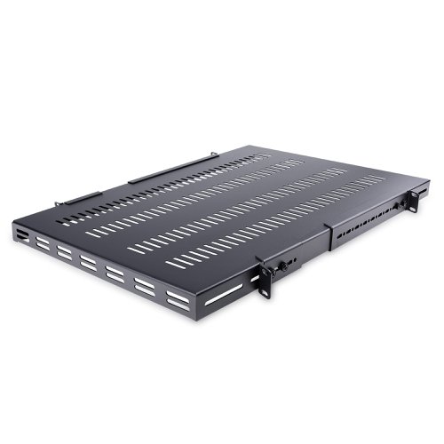 StarTech.com 1U 4-Post Adjustable Vented Server Rack Mount Shelf Maximum Weight 150kg 8ST10016527 Buy online at Office 5Star or contact us Tel 01594 810081 for assistance