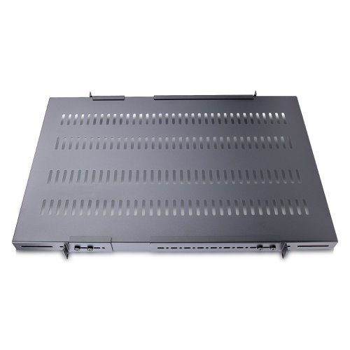 8ST10016527 | The ADJSHELFHDV 1U 4-Post Adjustable Heavy Duty Vented Rack Mount Shelf lets you add a high-capacity, adjustable 1U shelf to virtually any standard 19-inch 4-post server rack or cabinet.This heavy duty rackmount shelf can be adjusted from 19.5in to 38in (mounting depth) to fit your rack, while the vented design improves air flow and help to lower temperatures in the rack. Constructed using 1.2mm SPCC commercial grade cold-rolled steel, providing the ability to hold up to 150kg (330lbs) of equipment - a durable solution for storing large, non-rackmount pieces of equipment, heavy tools or peripherals in your rack or cabinet.The ADJSHELFHDV is backed for life, including free lifetime 24/5 multi-lingual technical assistance.