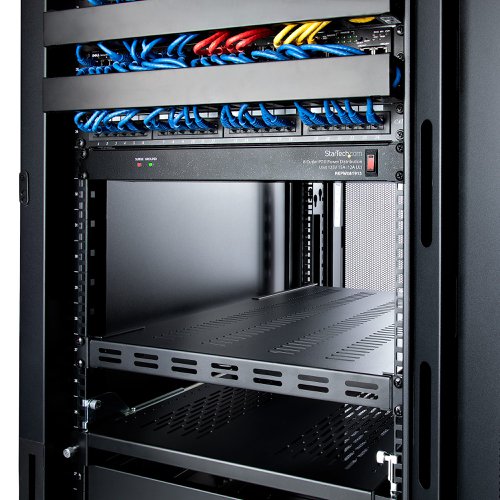 StarTech.com 1U 4-Post Adjustable Vented Server Rack Mount Shelf Maximum Weight 150kg Server & Data Racks 8ST10016527