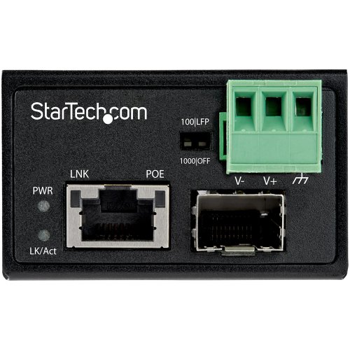 StarTech.com PoE+ Industrial Fibre to Ethernet Media Converter 30W Ethernet Switches 8ST10320913