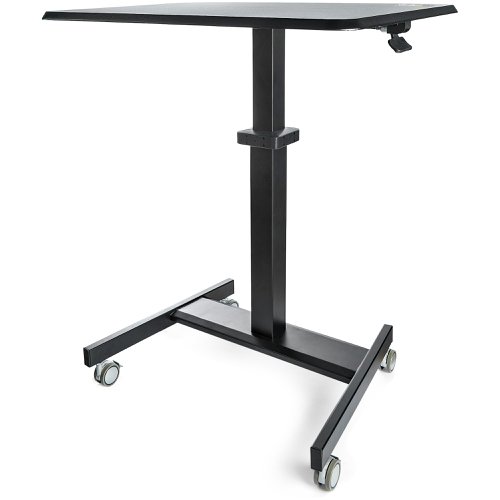 StarTech.com Portable Sit Stand Ergonomic Height Adjustable Cart on Wheels Maximum Weight 30kg
