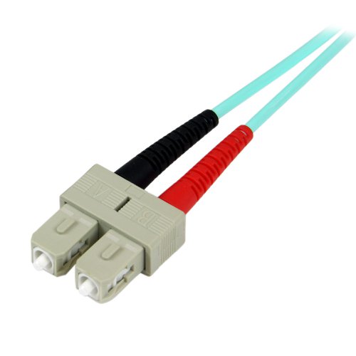 StarTech.com 1m LC UPC to SC UPC OM3 Multimode Aqua Fibre Optic Cable Network Cables 8ST10261706