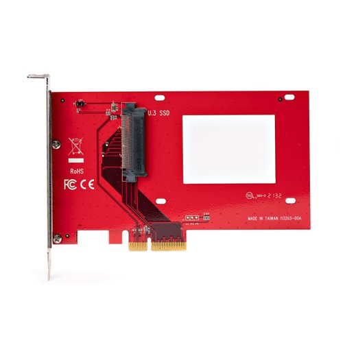 StarTech.com PCIe 4.0 x4 Adapter Card for 2.5 Inch U.3 NVMe SSDs PCI Cards 8ST10392584