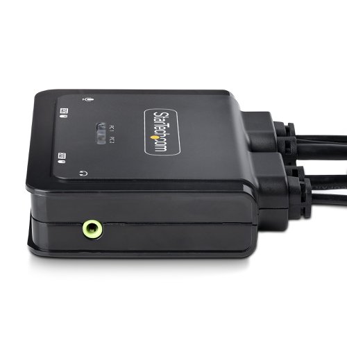 StarTech.com 2-Port Hybrid USB-C DisplayPort Cable KVM Switch with 1.8m