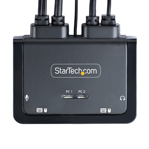 StarTech.com 2-Port Hybrid USB-C DisplayPort Cable KVM Switch with 1.8m External Computer Cables 8ST10390549
