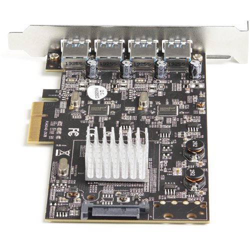 StarTech.com 4-Port USB PCIe Card - 10Gbps USB 3.1 3.2 Gen 2 Type-A PCI Express Expansion Card with 2 Controllers 8ST10329173 Buy online at Office 5Star or contact us Tel 01594 810081 for assistance