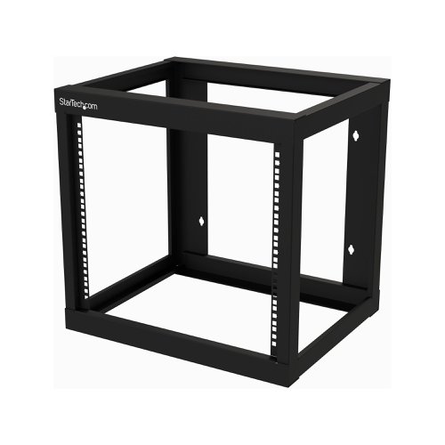 8ST10286348 | This open-frame 9u wall mount rack provides 9U of storage, allowing you to save space and stay organized. The 19 inch equipment rack can hold up to 175 lb. (80 kg).Easy, Hassle-Free InstallationThe wall mount open-frame rack is 18 in. (45.7 cm) deep, so it's perfect for smaller spaces. It ships fully assembled and features mounting holes that are spaced 16 in. apart, making it suitable for mounting on almost any wall, based on common wall-frame stud spacing.Free Up SpaceYou can mount the wall mount open-frame rack where space is limited, such as on a server room wall, office, or above a doorway, to expand your workspace and ensure your equipment is easy to access.Keep Your Equipment Cool and AccessibleBy having an open frame, the small wall mount network rack provides passive cooling to equipment. Additionally, the open frame provides easy access and the ability to configure your equipment, allowing you to maximize productivity.The Choice of IT Pros Since 1985StarTech.com conducts thorough compatibility and performance testing on all our products to ensure we are meeting or exceeding industry standards and providing high-quality products to IT Professionals. Our local StarTech.com Technical Advisors have broad product expertise and work directly with our StarTech.com Engineers to provide support for our customers both pre and post-sales.The RJ919WALLO is backed by a StarTech.com lifetime warranty and free lifetime technical support.