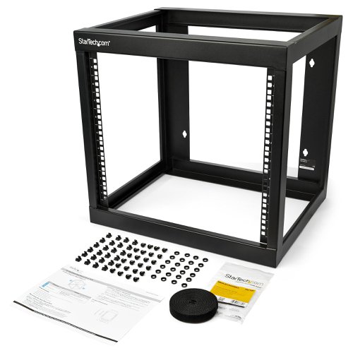 This open-frame 9u wall mount rack provides 9U of storage, allowing you to save space and stay organized. The 19 inch equipment rack can hold up to 175 lb. (80 kg).Easy, Hassle-Free InstallationThe wall mount open-frame rack is 18 in. (45.7 cm) deep, so it's perfect for smaller spaces. It ships fully assembled and features mounting holes that are spaced 16 in. apart, making it suitable for mounting on almost any wall, based on common wall-frame stud spacing.Free Up SpaceYou can mount the wall mount open-frame rack where space is limited, such as on a server room wall, office, or above a doorway, to expand your workspace and ensure your equipment is easy to access.Keep Your Equipment Cool and AccessibleBy having an open frame, the small wall mount network rack provides passive cooling to equipment. Additionally, the open frame provides easy access and the ability to configure your equipment, allowing you to maximize productivity.The Choice of IT Pros Since 1985StarTech.com conducts thorough compatibility and performance testing on all our products to ensure we are meeting or exceeding industry standards and providing high-quality products to IT Professionals. Our local StarTech.com Technical Advisors have broad product expertise and work directly with our StarTech.com Engineers to provide support for our customers both pre and post-sales.The RJ919WALLO is backed by a StarTech.com lifetime warranty and free lifetime technical support.