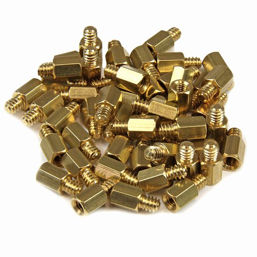 StarTech.com Replacement PC Mounting 6-32 to M3 Metal Jack Screws Standoff 50 Pack Electrical Accessories 8ST10012113