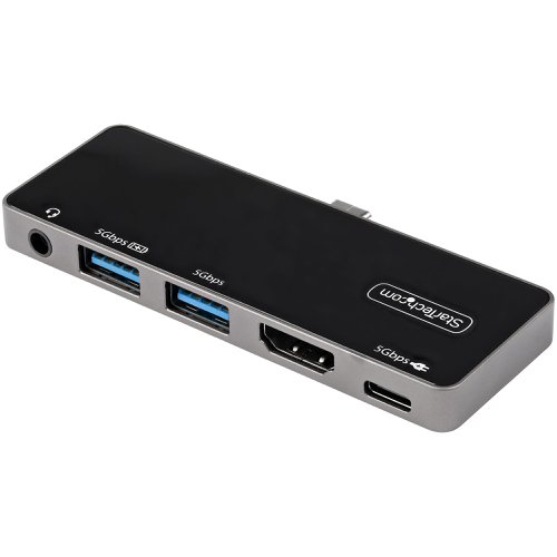 StarTech.com USB-C to 4K 60Hz HDMI 2.0 100W Power Delivery Pass-Through Charging 3-Port USB 3.0 Hub