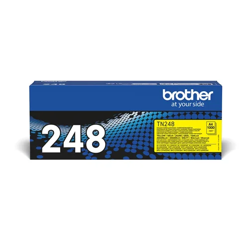 BRTN248Y | The Brother TN-248Y toner has been crafted by experts and rigorously tested to guarantee that your prints are delivered fast and in perfect clarity. Genuine supplies like the TN-248Y provide better value for money in the long run than cheaper alternatives and protect your printers warranty giving you peace of mind as you print.Brother consider the environmental impact at every stage of your printers life cycle, reducing waste at landfill. All Brother hardware and toners are built to have as little impact on the environment as possible. Genuine Brother TN-248Y toner - worth it every time. 