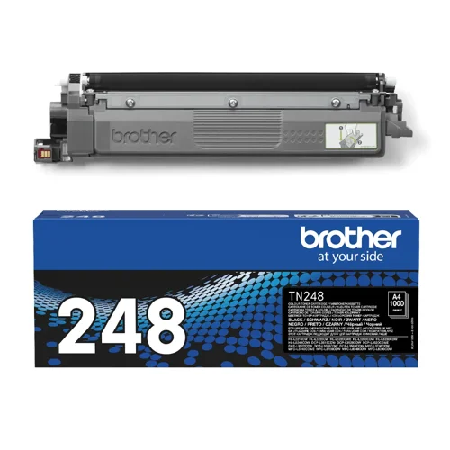 BRTN248BK | The Brother TN-248BK toner has been expertly engineered to guarantee a flawless printing experience every time. Our genuine supplies like the TN-248BK provide better value for money in the long run than cheaper alternatives and protect your printers warrantyAt Brother we take sustainability seriously, which is why we consider the environmental impact at every stage of your printers life cycle, reducing waste at landfill. All Brother hardware and toners are built to have as little impact on the environment as possible. Genuine Brother TN-248BK toner - worth it every time. 