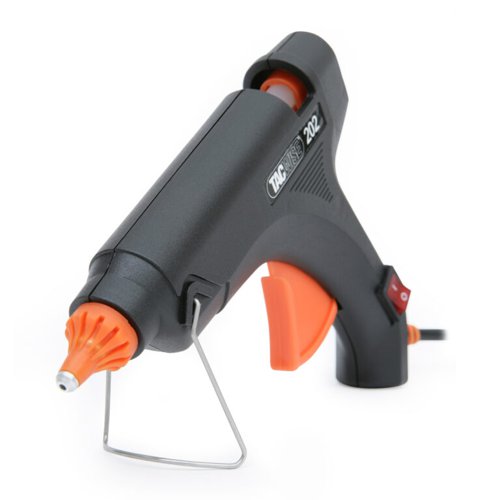 The Tacwise 202 Hot Melt Glue Gun features insulated rubber nose protectors, Illuminated on/off switch and pressure touch feed system for speed and reliability. With its long power cord, wide ergonomic grip and tough lightweight polymer body this tool is ideally suited for decorative and general DIY, hobby crafts, picture and mirror frames, upholstery /re-upholstery and for Schools.