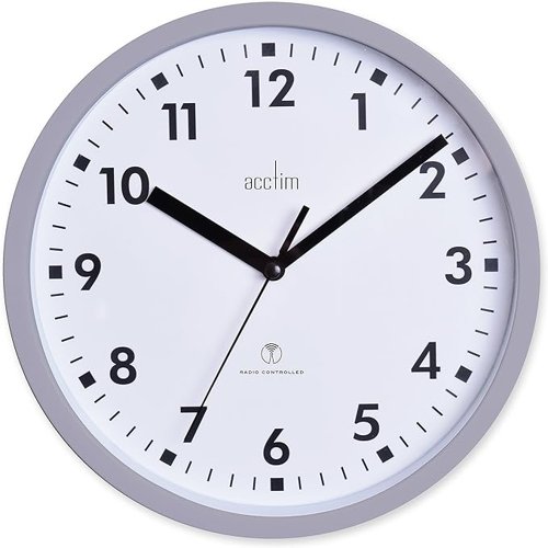 Acctim Nardo Radio Controlled Wall Clock 200mm Diameter Mist - 74667
