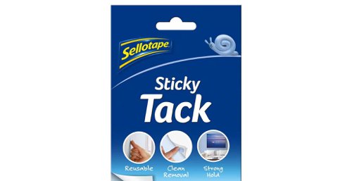 This reusable Sticky Tack is an easy solution for removable and repositionable mounting – from decorations to posters, photos or greeting cards. The putty can even be reused whilst maintaining long-lasting stickiness.