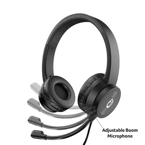 GR04775 Connekt Gear Wired Overhead Headset with Boom Microphone USB-A/USB-C 3.5mm Jack TRRS 24-1532
