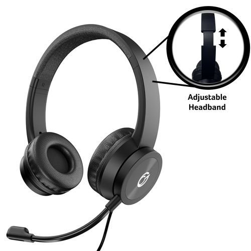 Connekt Gear Wired Overhead Headset with Boom Microphone USB-A/USB-C 3.5mm Jack TRRS 24-1532 Headsets & Microphones GR04775