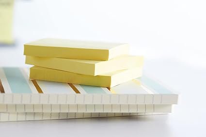 Post-it Super Sticky Notes 100% Recycled Canary Yellow Lined 102x152mm 45 Sheets per Pad (Pack 4) - 7100321347 3M