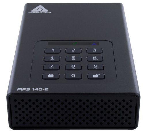 APC91441 Apricorn Aegis Padlock DT 256-Bit AES-XTS Encryption External Hard Drive 10TB ADT3PL256F10TBEM