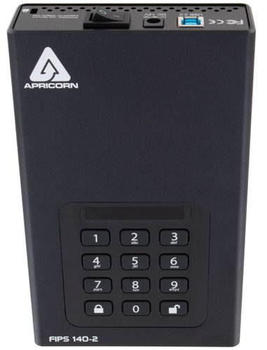 Apricorn Aegis Padlock DT 256-Bit AES-XTS Encryption External Hard Drive 10TB ADT3PL256F10TBEM - Apricorn - APC91441 - McArdle Computer and Office Supplies
