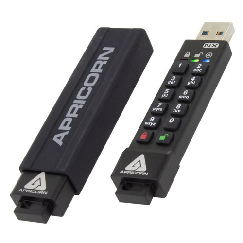 The Apricorn Aegis Secure Key 3NX flash drive is ready to use right out of the box. Completely cross platform compatible, the Aegis Secure Key excels virtually anywhere, PCs, MACs, Linux, or any OS with a powered USB port and a storage file system. The flash drive has Military Grade 256-bit AES XTS Hardware Encryption. With an embedded keypad, all PIN entries and controls are performed on the keypad of the Aegis Secure Key. No critical security parameters are ever shared with the host computer. Since there is no host involvement in the key's authentication or operation, the risks of software hacking and key-logging are completely circumvented.