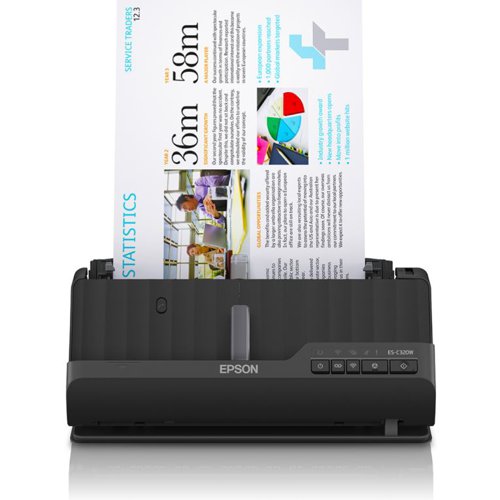 Epson ES-C320W Compact Scanner with Wi-Fi A4 Black B11B270401BY Epson