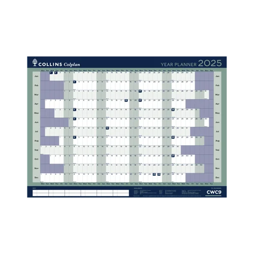 Collins Colplan 2025 A1 Year Wall Planner CWC9-25 - 821361