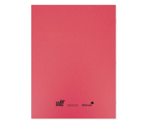 Silvine Tough Shell Exercise Book A4+ Red (Pack of 25) EX153 - Sinclairs - SV43607 - McArdle Computer and Office Supplies
