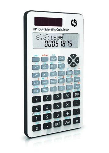 HP95727 | The HP 10S+ is a durable Scientific Calculator with a user-friendly design, easy-to-read display and a wide range of algebraic, trigonometric, probability and statistics functions for your math and science classes.