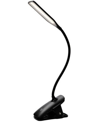 ALB01773 Alba LED Wireless Desk Lamp with Desk Top Clamp Black LEDCLIP N