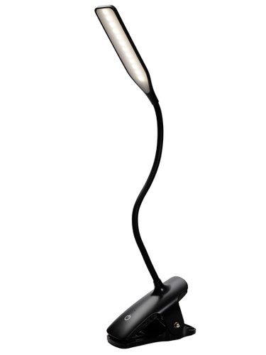 Alba LED Wireless Desk Lamp with Desk Top Clamp Black LEDCLIP N Desk Lamps ALB01773
