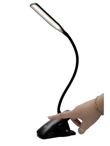 Alba LED Wireless Desk Lamp with Desk Top Clamp Black LEDCLIP N Alba