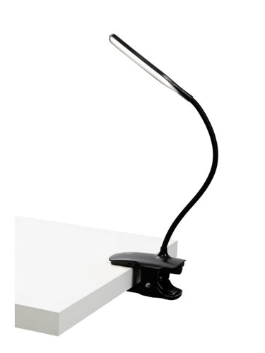 Alba LED Wireless Desk Lamp with Desk Top Clamp Black LEDCLIP N - Alba - ALB01773 - McArdle Computer and Office Supplies
