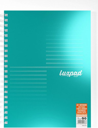 Silvine Luxpad Professional Wirebound Notebook Ruled with Margin 200 Pages A4+ (Pack of 3) LUXA4MT - SV40136