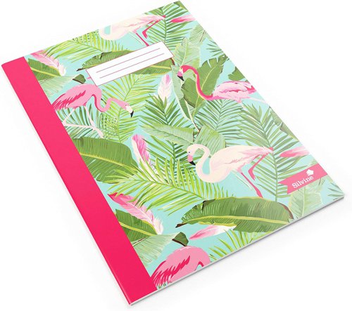 Silvine Marlene West Summer Gardens Wire stitched Notebook A4 LinedMargin 80 pages 4 Designs