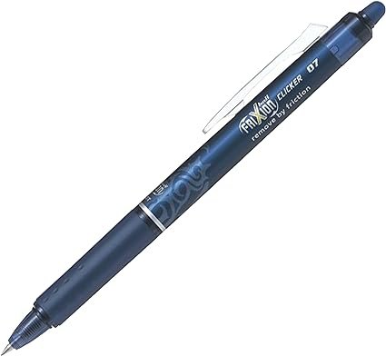 Pilot Frixion Clicker Erasable Gel Rollerball Pen 0.7mm Tip 0.35mm Line Blue Greenpack (Pack 12 + 12 Refills) - WLT435846