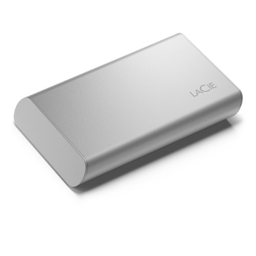LaCie 500GB V2 USB-C Portable Silver External Solid State Drive