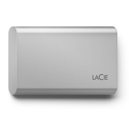 LaCie 500GB V2 USB-C Portable Silver External Solid State Drive 8LASTKS500400 Buy online at Office 5Star or contact us Tel 01594 810081 for assistance