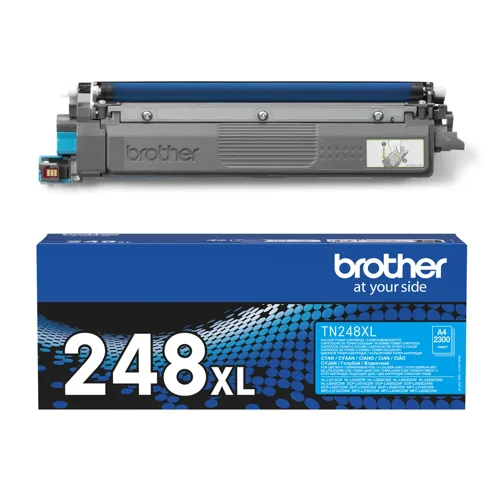 BRTN248XLC | Print for longer and help to improve productivity with the Brother TN-248XLC high yield toner. Expertly engineered to guarantee that your prints are delivered fast and in perfect clarity. Genuine supplies like the TN-248XLC provide better value for money in the long run than cheaper alternatives and protect your printers warranty. Print more for less with high yield supplies.Brother consider the environmental impact at every stage of your printers life cycle, reducing waste at landfill. All Brother hardware and toners are built to have as little impact on the environment as possible.  Genuine Brother TN-248XLC toner - worth it every time. 