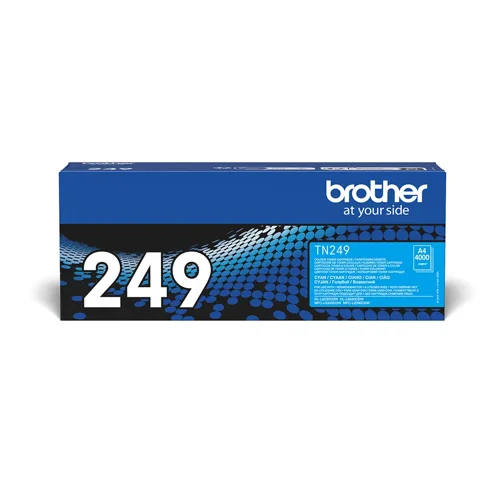 BRTN249C | Print for longer and keep productivity high with the Brother TN-249C super high yield toner. Engineered by our experts to guarantee that high-quality prints are delivered quickly and effortlessly. Genuine supplies like the TN-249C provide better value for money in the long run than cheaper alternatives and protect your printers warrantyBrother consider the environmental impact at every stage of your printers life cycle, reducing waste at landfill. All Brother hardware and toners are built to have as little impact on the environment as possible.  Genuine Brother TN-249C toner - worth it every time. 