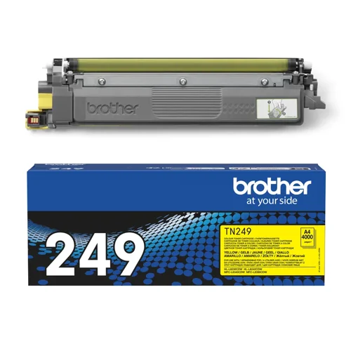 BRTN249Y | Super high yield supplies reduce the frequency of replacement to keep your office running smoothly and help to increase productivity. Designed by experts and then rigorously tested to guarantee that your prints are delivered fast and in perfect clarity. Genuine supplies like the TN-249Y provide better value for money in the long run than cheaper alternatives and protect your printers warrantyAt Brother we consider the environmental impact at every stage of your printers life cycle, reducing waste at landfill. All Brother hardware and toners are built to have as little impact on the environment as possible. Genuine Brother TN-249Y toner - worth it every time. 